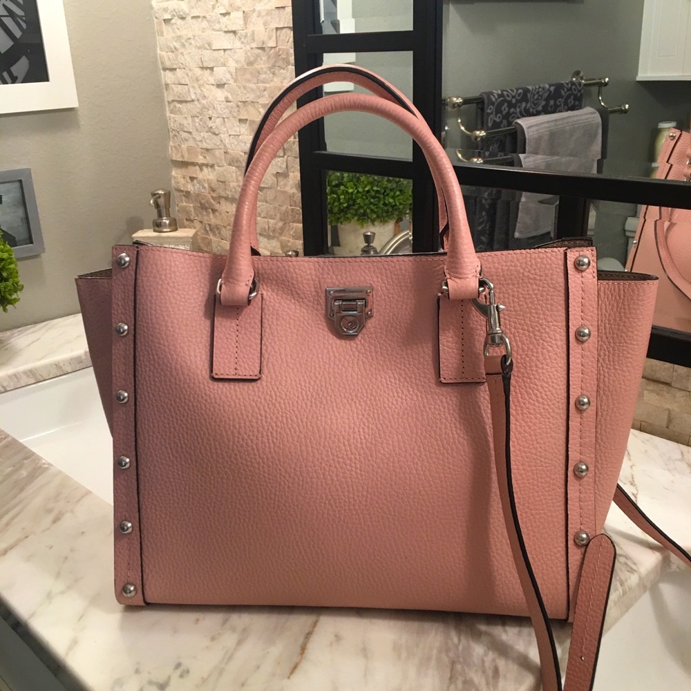 Blush pink satchel